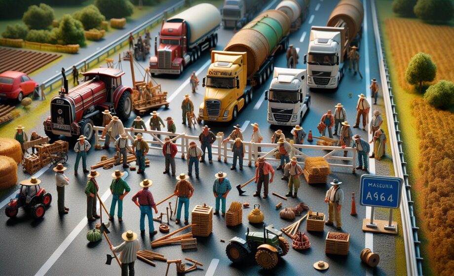 Verkehrsstopp auf der A64: Landwirte aus Okzitanien blockieren Autobahn