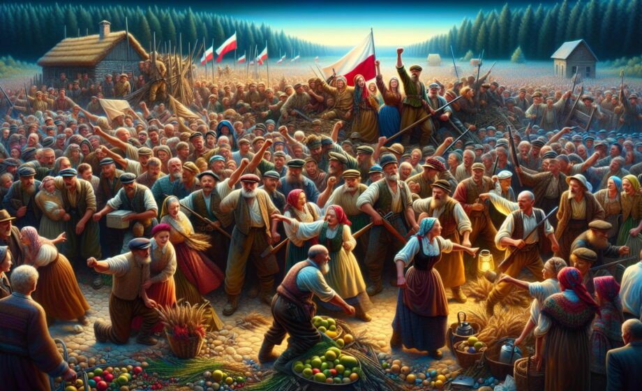 Polnische Bauern protestieren an der ukrainischen Grenze