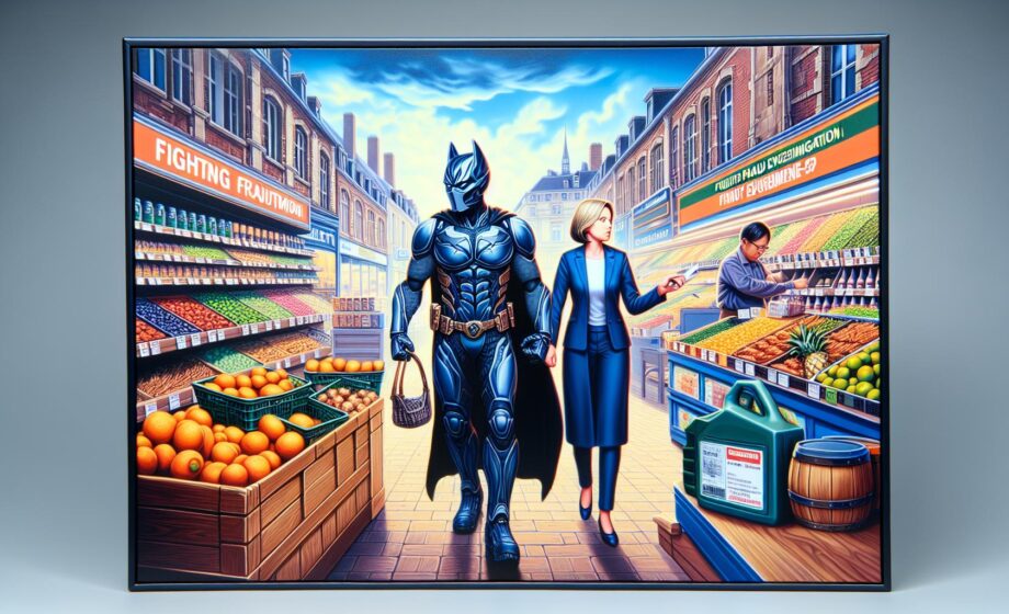 Prüfung der Betrugsbekämpfung in einem Lille-Supermarkt