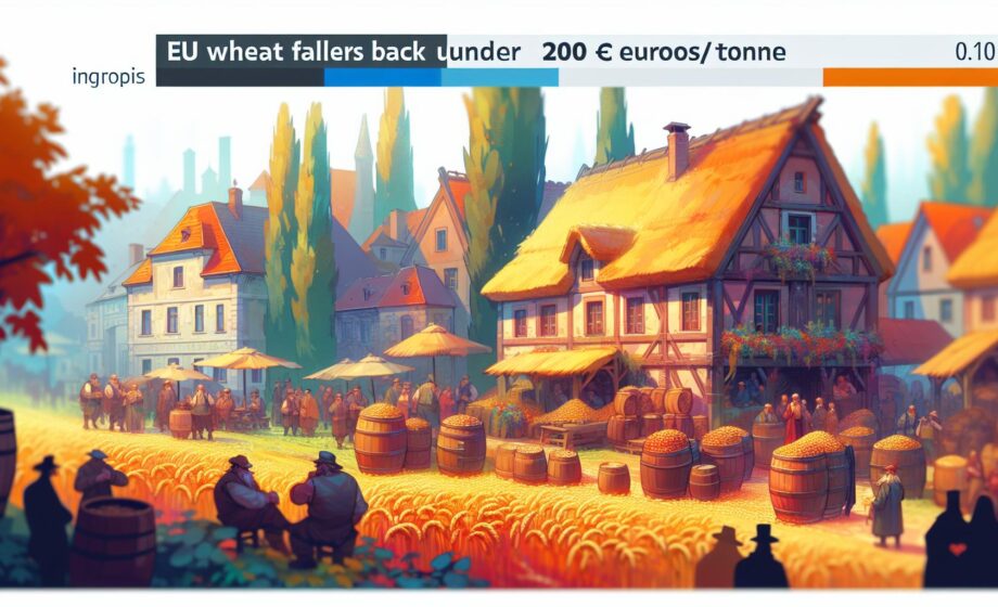 EU-Weizen fällt wieder unter 200 €/t