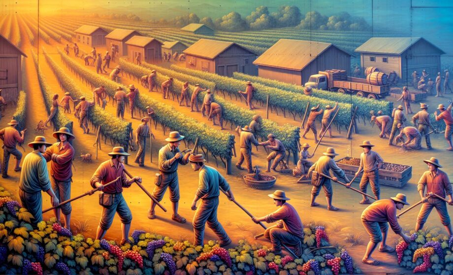 Weinberge bauen an einer nachhaltigen Landwirtschaft der Zukunft