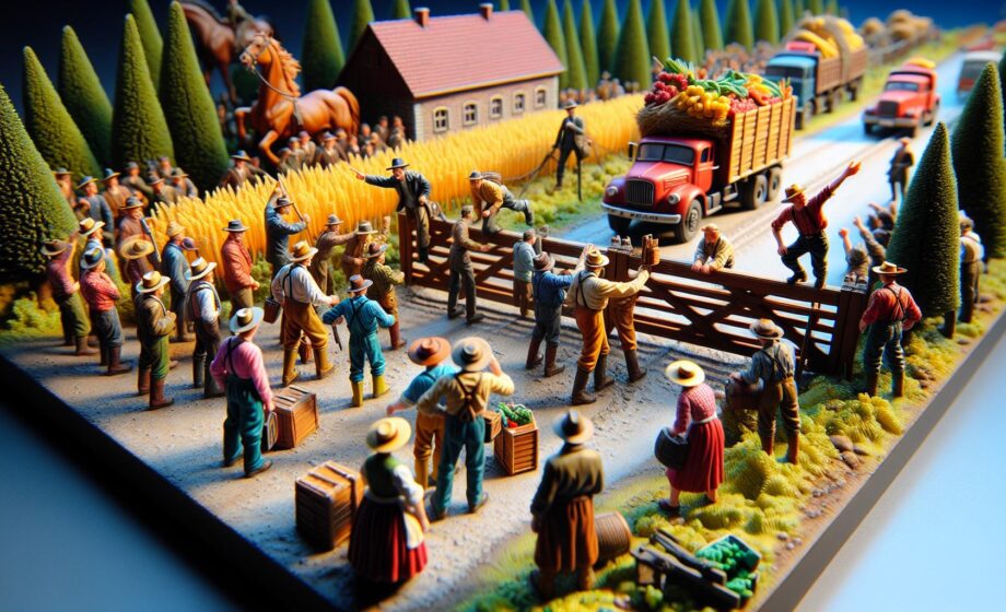Polnische Landwirte blockieren Grenze zu Deutschland