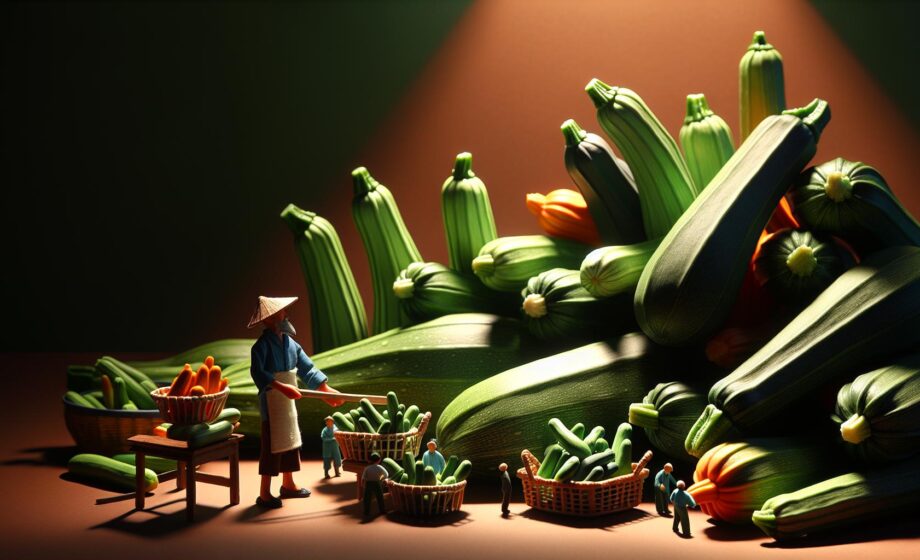 Zunahme der erhältlichen Zucchini-Mengen auf dem Markt