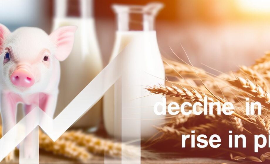 Rückgang bei Weizen und Milch, Aufschwung bei Schweinen