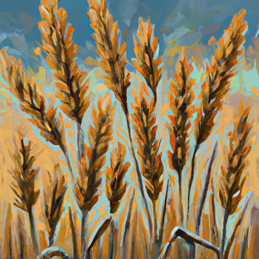 wheat price reduction painting, digital art, trending on artstation