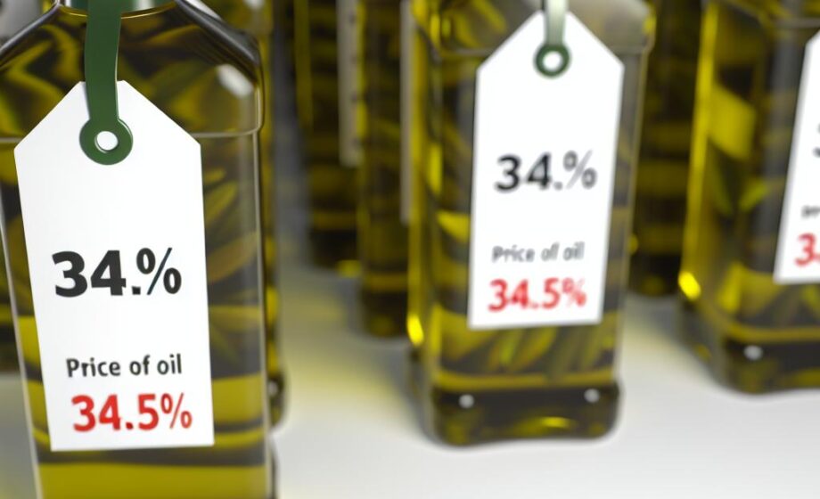 Olivenölpreis im April um 34,1 % gesunken