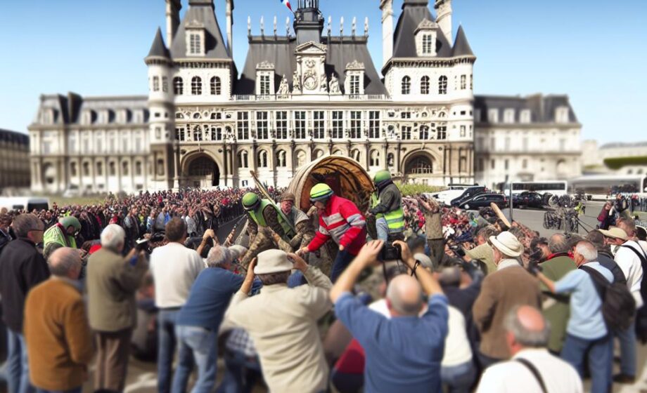 Französische Bauernproteste vor Parlament
