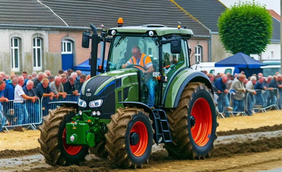 Traktoren-Demonstration in Lille durch Landwirte