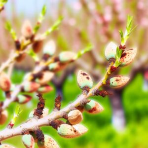 Wirkung mikrobieller Biostimulanzien auf Mandelbäume