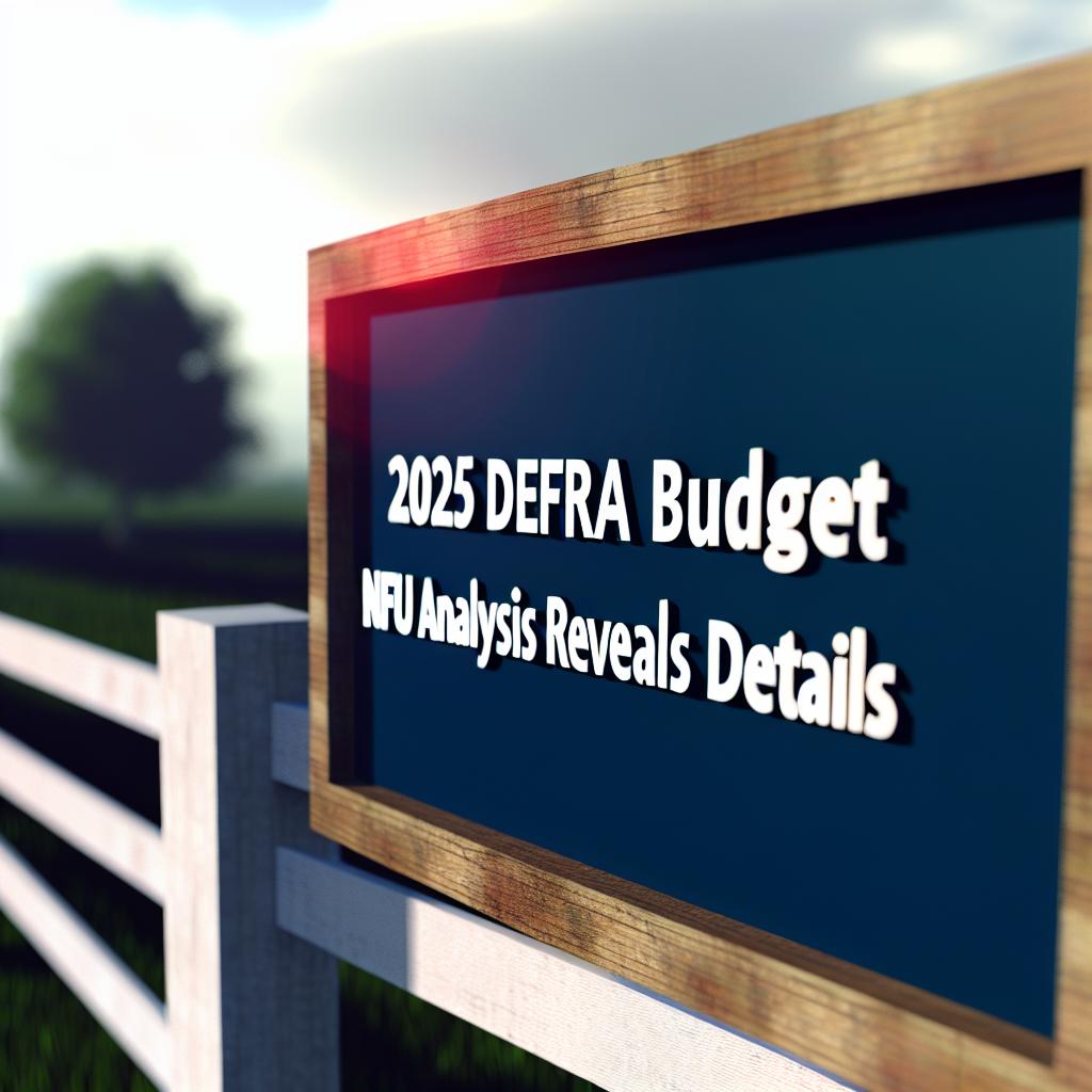 Defra-Budget 2025: NFU-Analyse enthüllt Details