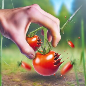 Selbstverteidigung der Tomaten gegen Fressfeinde