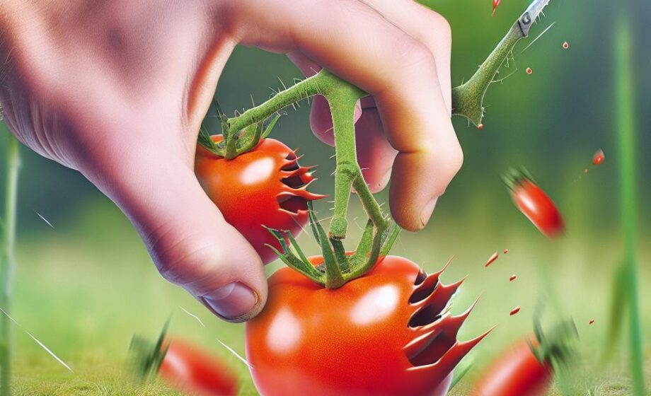 Selbstverteidigung der Tomaten gegen Fressfeinde