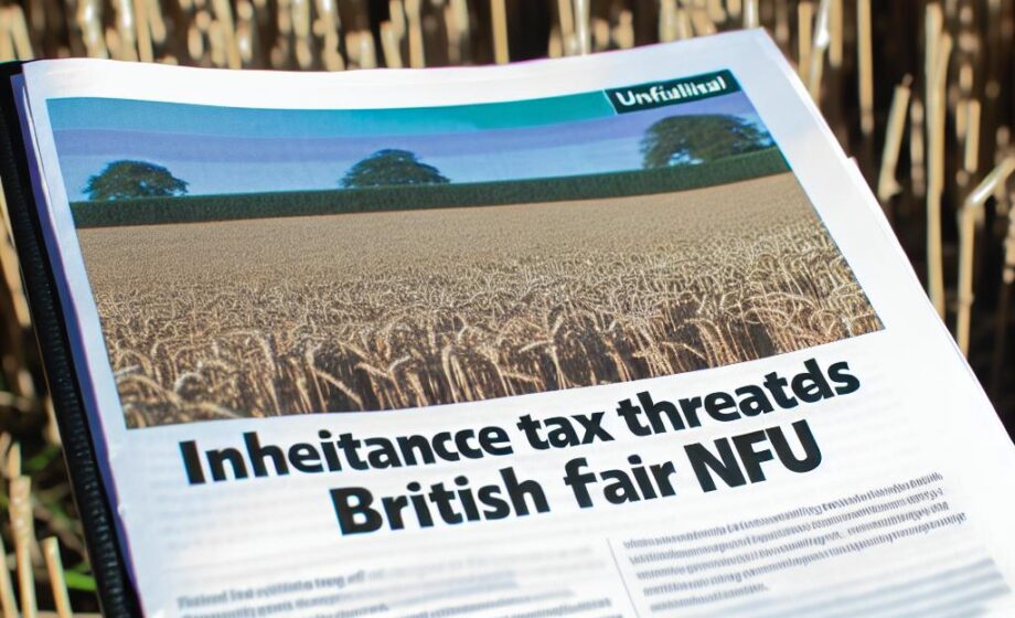 Erbschaftsteuer bedroht britische Landwirtschaft, warnt NFU