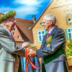 Steinmeier erhält Erntekrone in Tangermünde