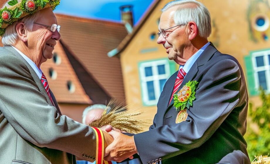Steinmeier erhält Erntekrone in Tangermünde